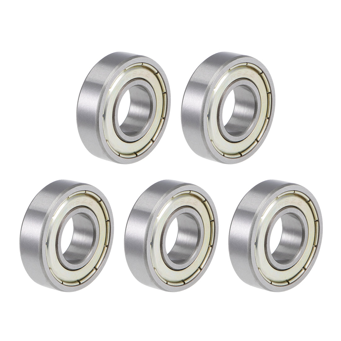 uxcell Uxcell R8ZZ Deep Groove Ball Bearings Z2 1/2 x 1-1/8 x 5/16inch Double Shielded Carbon Steel 5pcs