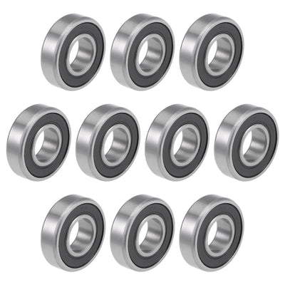 uxcell Uxcell R8RS Deep Groove Ball Bearings Z2 1/2 x 1-1/8 x 5/16inch Double Sealed Carbon Steel 10pcs