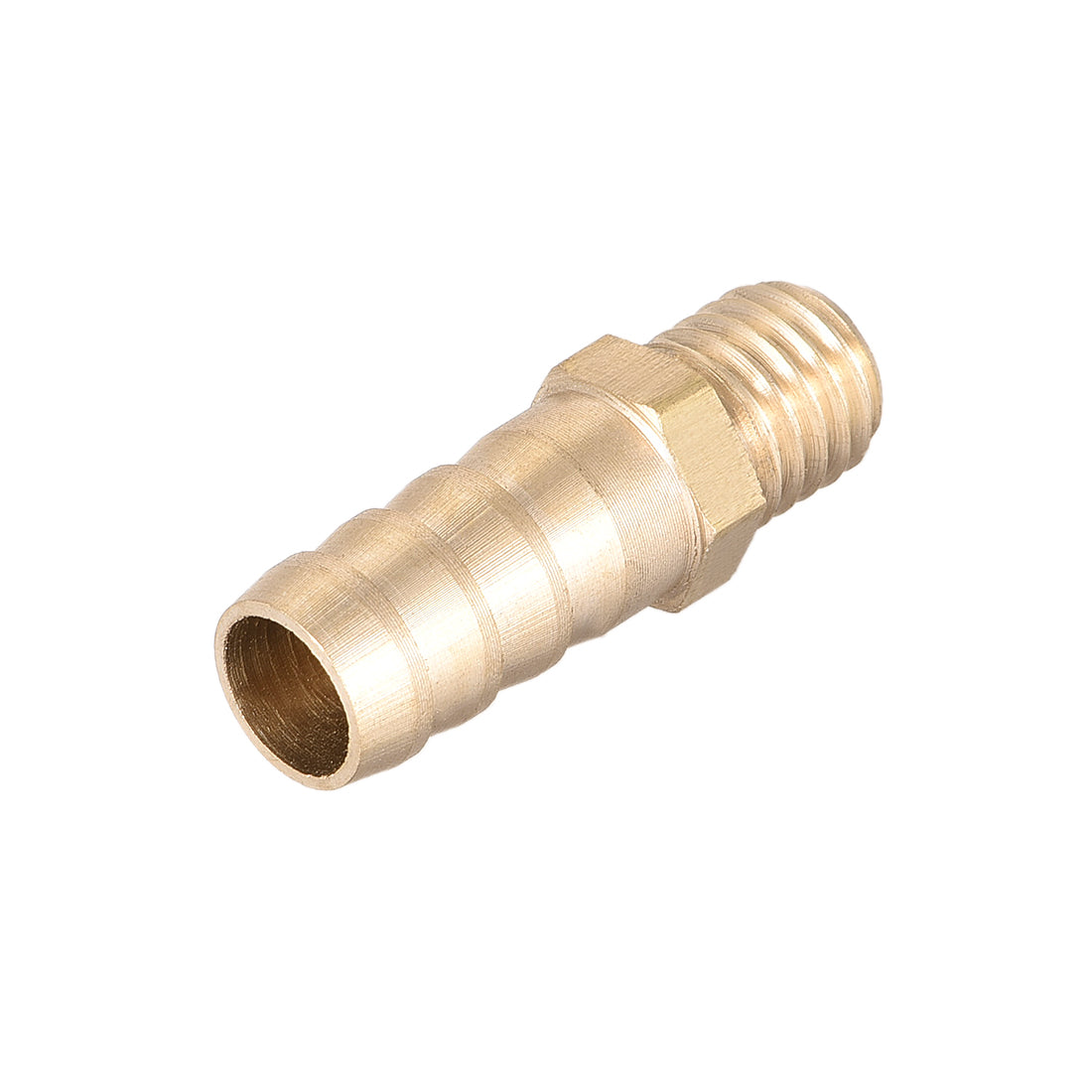 uxcell Uxcell Brass Fitting Connector Metric M10-1.5 Male to Barb Fit Hose ID 10mm 2pcs