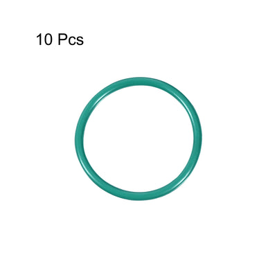 Harfington Uxcell Fluorine Rubber O Rings, 24mm OD, 20.2mm Inner Diameter, 1.9mm Width, Seal Gasket Green 10Pcs