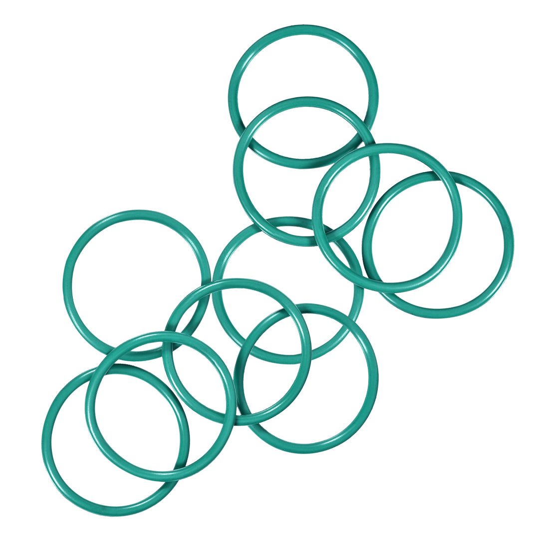 uxcell Uxcell Fluorine Rubber O Rings, 24mm OD, 20.2mm Inner Diameter, 1.9mm Width, Seal Gasket Green 10Pcs