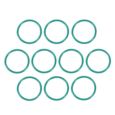 uxcell Uxcell Fluorine Rubber O Rings, 24mm OD, 20.2mm Inner Diameter, 1.9mm Width, Seal Gasket Green 10Pcs
