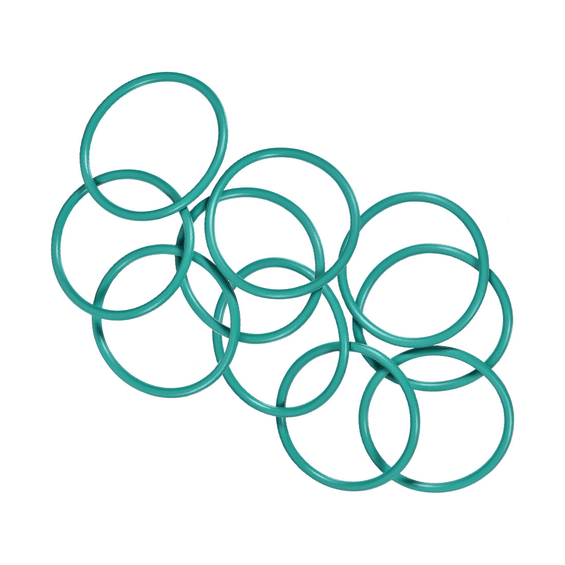 uxcell Uxcell Fluorine Rubber O Rings, 30mm OD, 26.2mm Inner Diameter, 1.9mm Width, Seal Gasket Green 10Pcs
