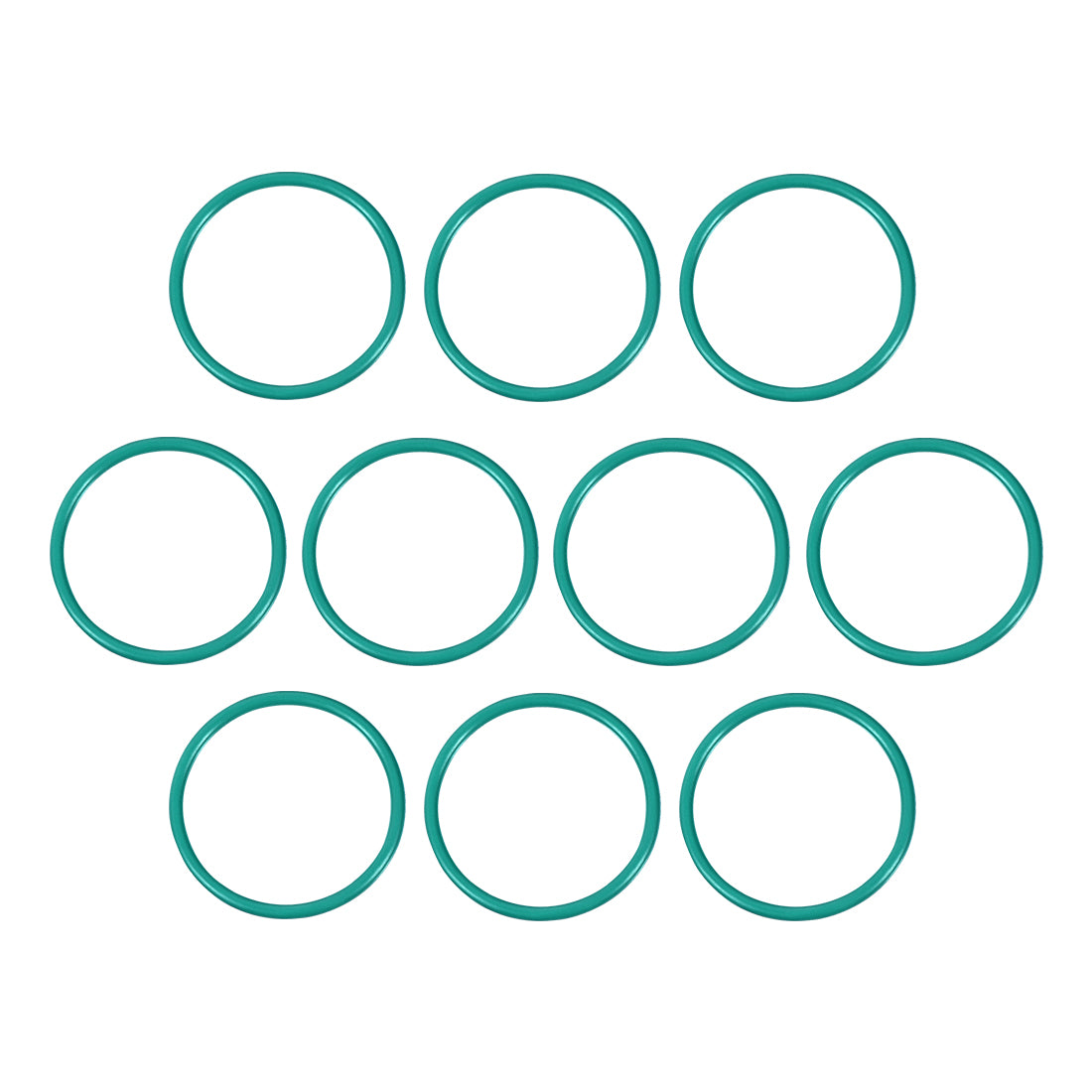 uxcell Uxcell Fluorine Rubber O Rings, 30mm OD, 26.2mm Inner Diameter, 1.9mm Width, Seal Gasket Green 10Pcs