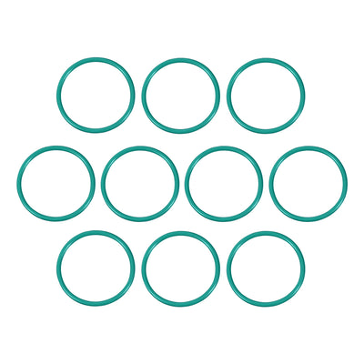 uxcell Uxcell Fluorine Rubber O Rings, 30mm OD, 26.2mm Inner Diameter, 1.9mm Width, Seal Gasket Green 10Pcs