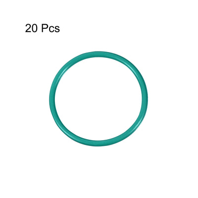 Harfington Fluorine Rubber O Rings, 30mm OD, 26.2mm Inner Diameter, 1.9mm Width, Seal Gasket Green 20Pcs