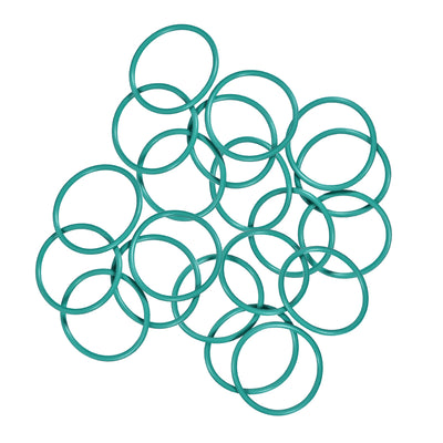 Harfington Fluorine Rubber O Rings, 30mm OD, 26.2mm Inner Diameter, 1.9mm Width, Seal Gasket Green 20Pcs