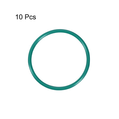 Harfington Uxcell Fluorine Rubber O Rings, 33mm OD, 29.2mm Inner Diameter, 1.9mm Width, Seal Gasket Green 10Pcs