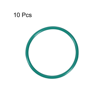 Harfington Uxcell Fluorine Rubber O Rings, 34mm OD, 30.2mm Inner Diameter, 1.9mm Width, Seal Gasket Green 10Pcs