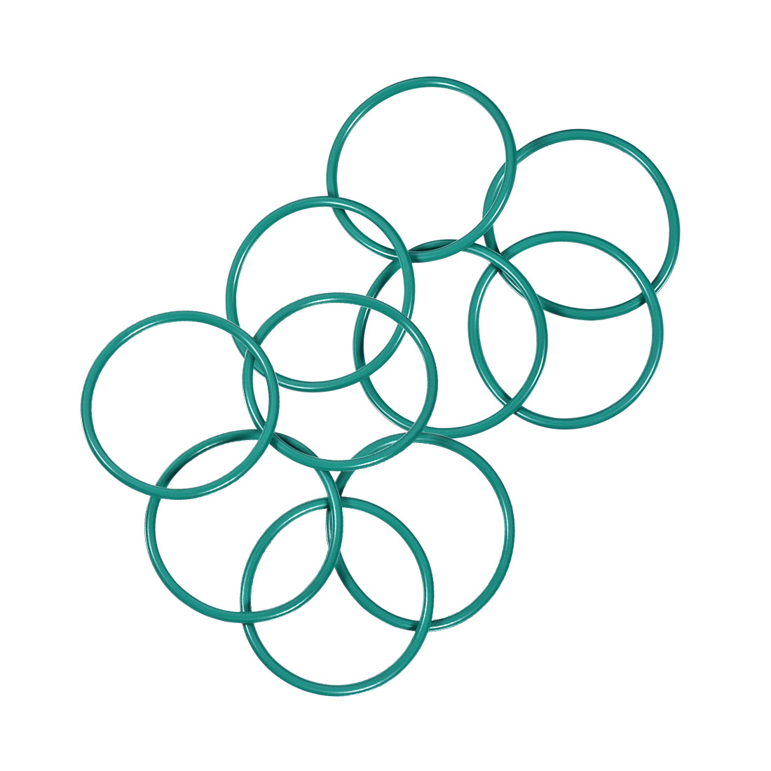 uxcell Uxcell Fluorine Rubber O Rings, 34mm OD, 30.2mm Inner Diameter, 1.9mm Width, Seal Gasket Green 10Pcs