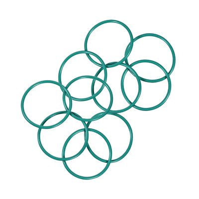 Harfington Uxcell Fluorine Rubber O Rings, 34mm OD, 30.2mm Inner Diameter, 1.9mm Width, Seal Gasket Green 10Pcs
