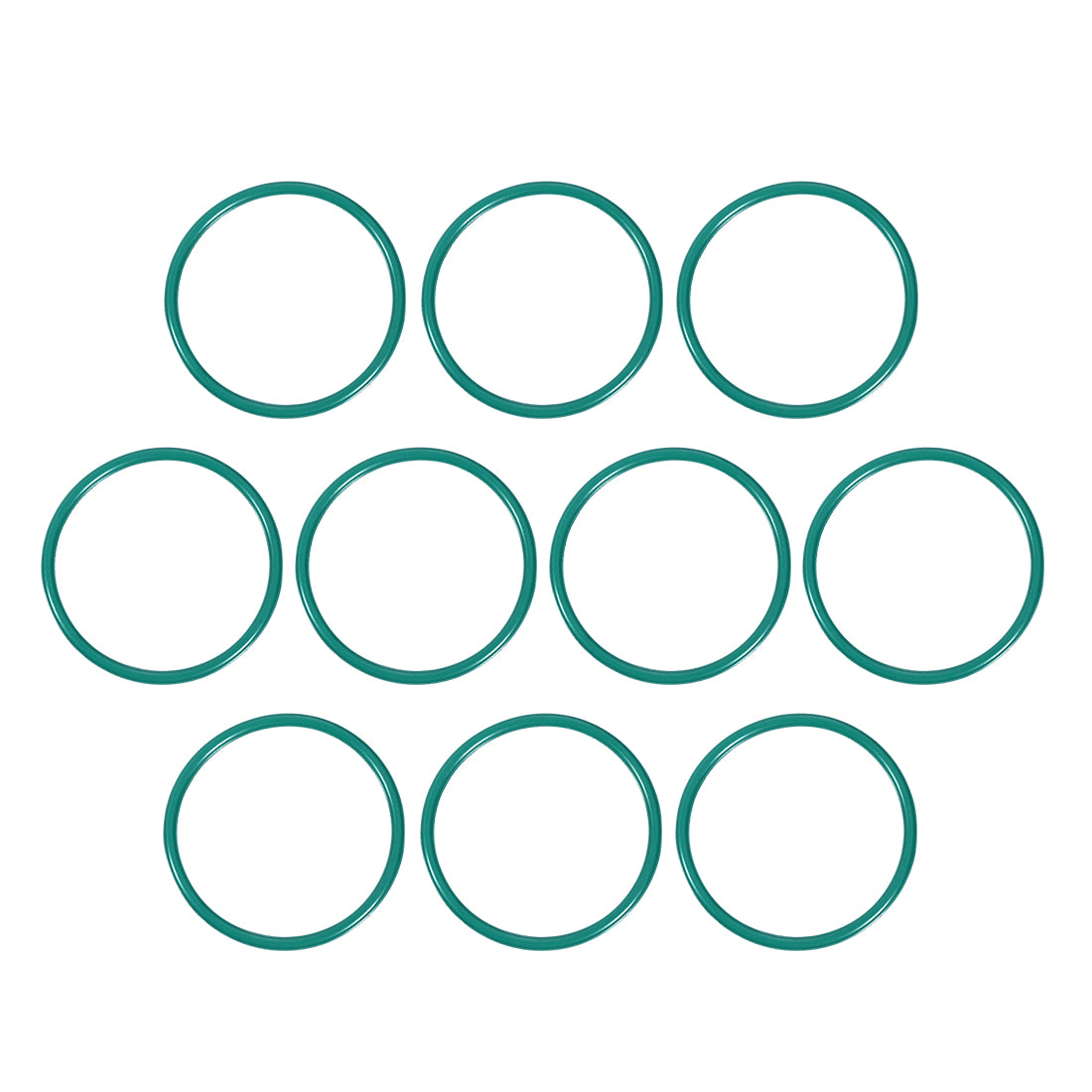 uxcell Uxcell Fluorine Rubber O Rings, 34mm OD, 30.2mm Inner Diameter, 1.9mm Width, Seal Gasket Green 10Pcs