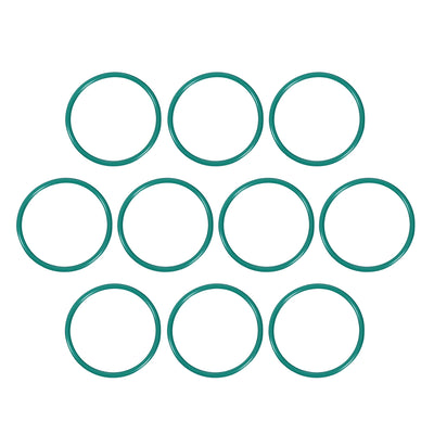 uxcell Uxcell Fluorine Rubber O Rings, 34mm OD, 30.2mm Inner Diameter, 1.9mm Width, Seal Gasket Green 10Pcs