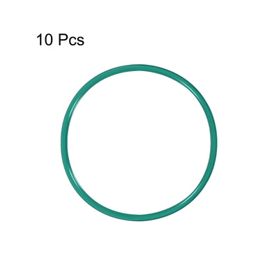 Harfington Uxcell Fluorine Rubber O Rings, 40mm OD, 36.2mm Inner Diameter, 1.9mm Width, Seal Gasket Green 10Pcs