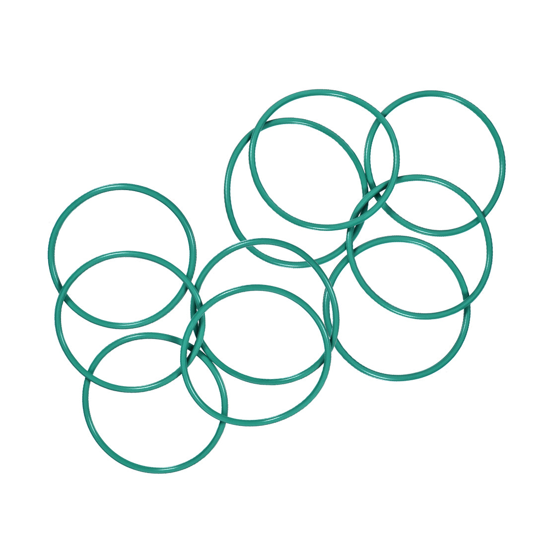 uxcell Uxcell Fluorine Rubber O Rings, 40mm OD, 36.2mm Inner Diameter, 1.9mm Width, Seal Gasket Green 10Pcs