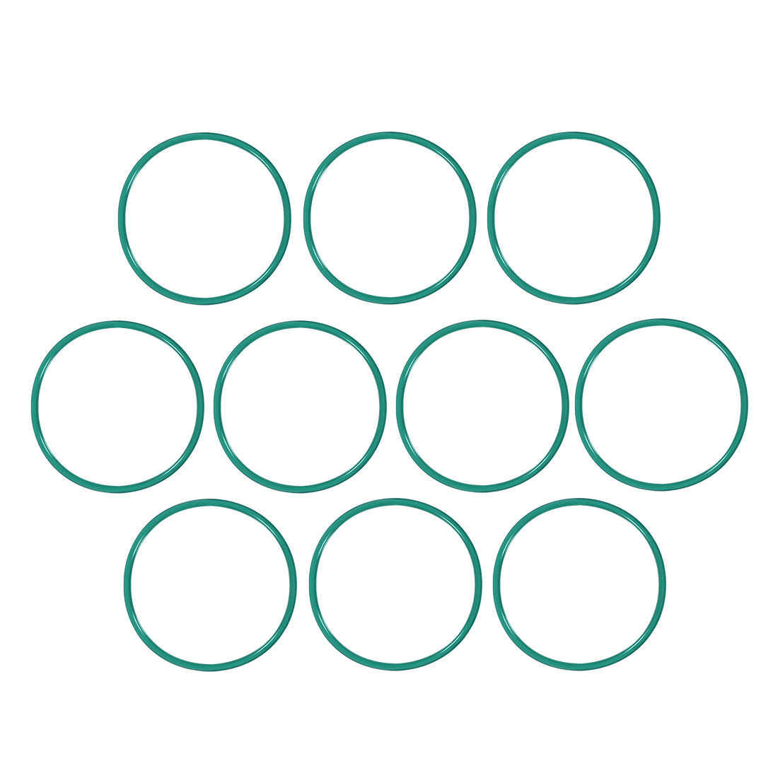 uxcell Uxcell Fluorine Rubber O Rings, 40mm OD, 36.2mm Inner Diameter, 1.9mm Width, Seal Gasket Green 10Pcs