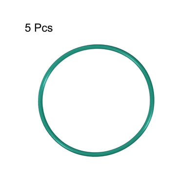 Harfington Uxcell Fluorine Rubber O Rings, 47mm OD, 43.2mm Inner Diameter, 1.9mm Width, Seal Gasket Green 5Pcs