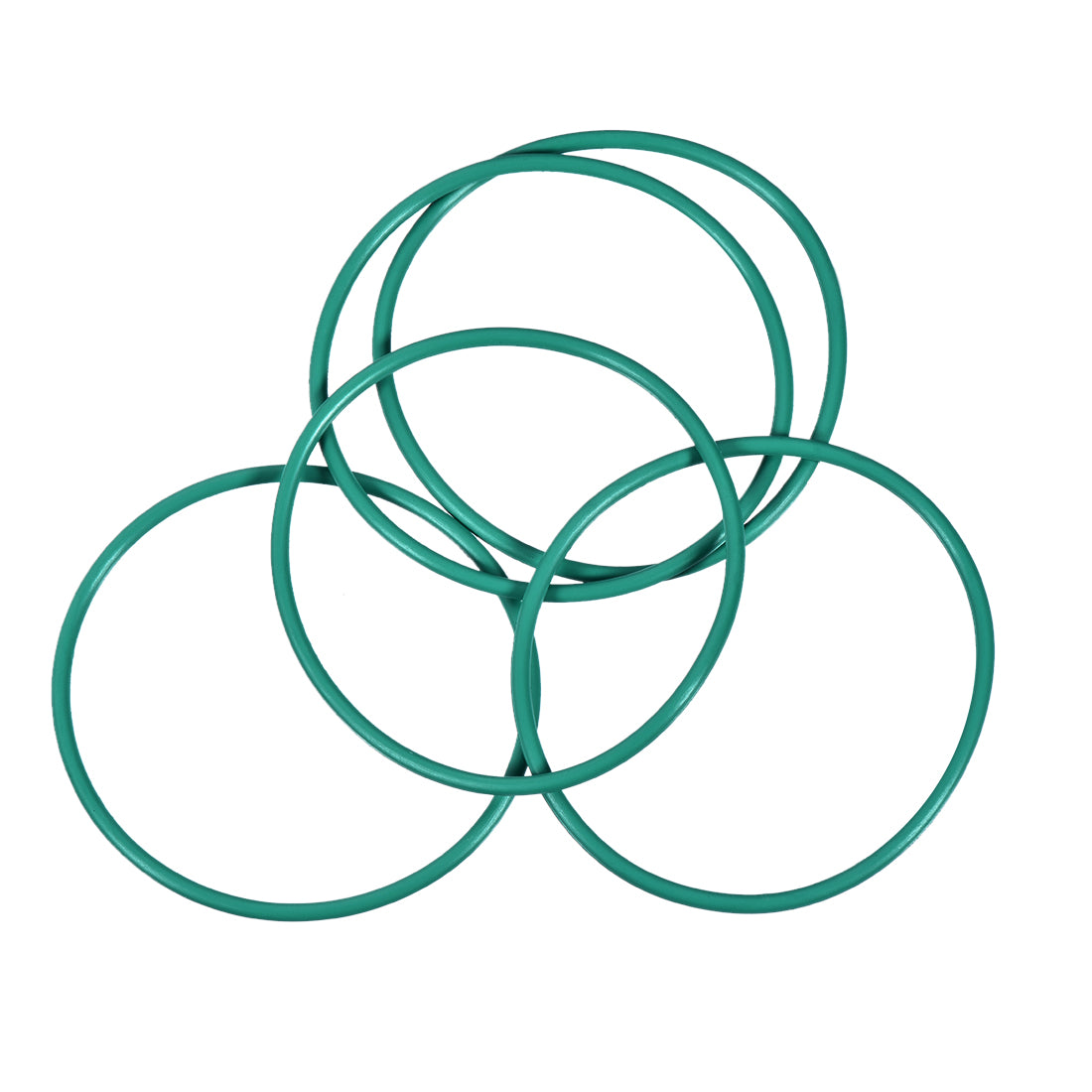 uxcell Uxcell Fluorine Rubber O Rings, 47mm OD, 43.2mm Inner Diameter, 1.9mm Width, Seal Gasket Green 5Pcs