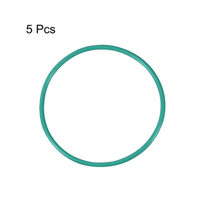Harfington Uxcell Fluorine Rubber O Rings, 50mm OD, 46.2mm Inner Diameter, 1.9mm Width, Seal Gasket Green 5Pcs
