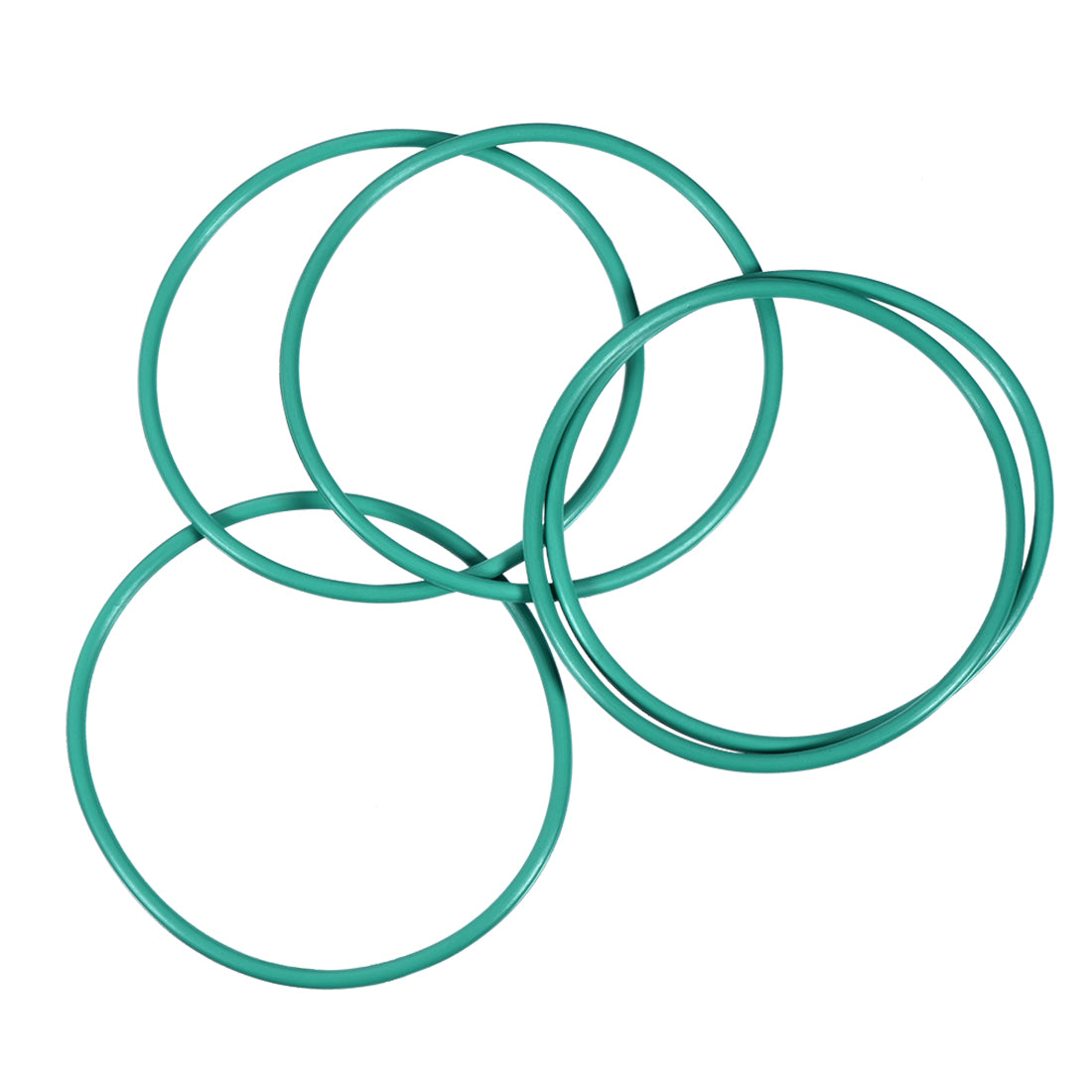 uxcell Uxcell Fluorine Rubber O Rings, 50mm OD, 46.2mm Inner Diameter, 1.9mm Width, Seal Gasket Green 5Pcs