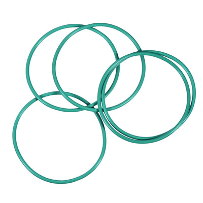 Harfington Uxcell Fluorine Rubber O Rings, 50mm OD, 46.2mm Inner Diameter, 1.9mm Width, Seal Gasket Green 5Pcs
