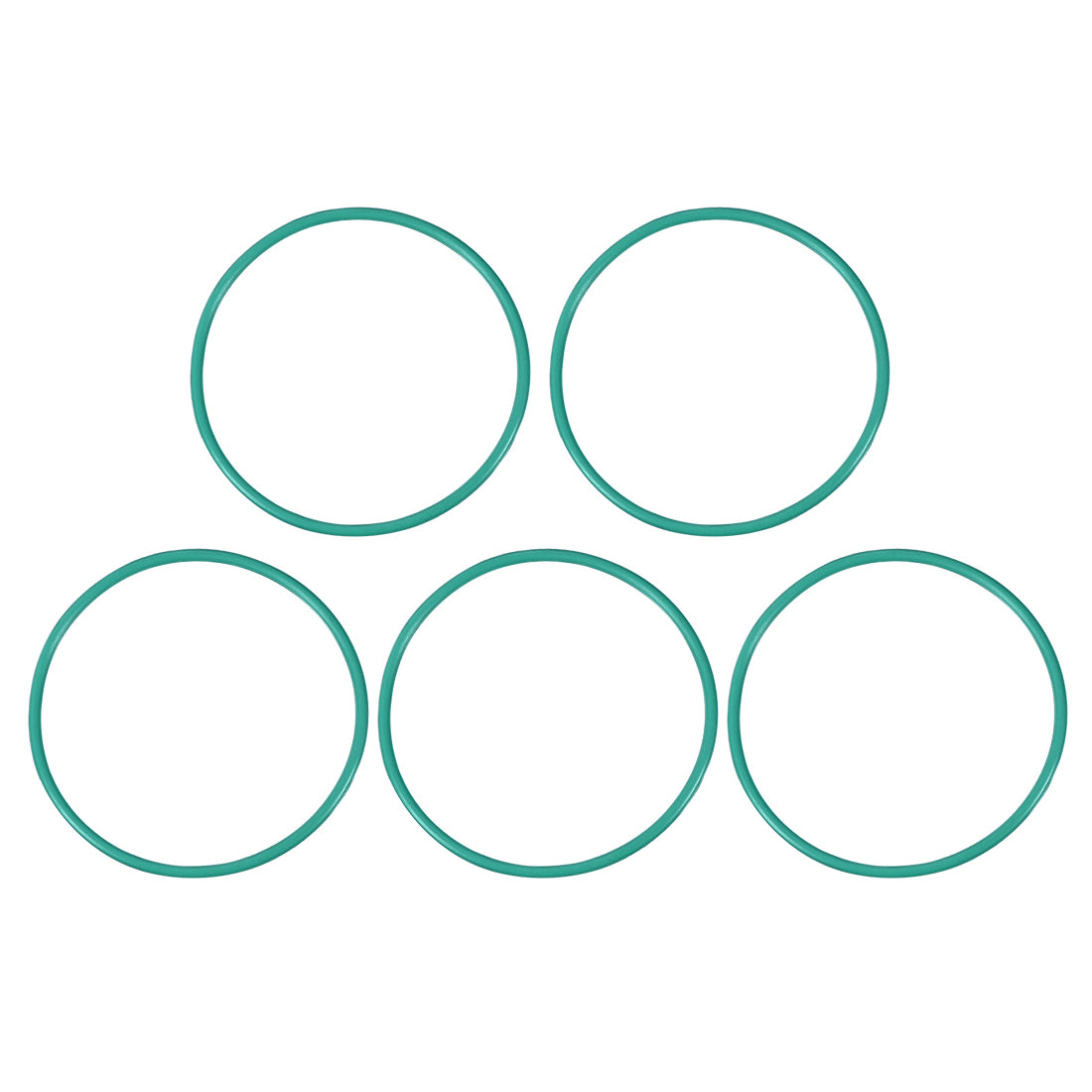 uxcell Uxcell Fluorine Rubber O Rings, 50mm OD, 46.2mm Inner Diameter, 1.9mm Width, Seal Gasket Green 5Pcs