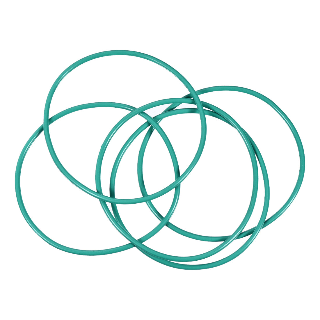 uxcell Uxcell Fluorine Rubber O Rings, 57mm OD, 53.2mm Inner Diameter, 1.9mm Width, Seal Gasket Green 5Pcs