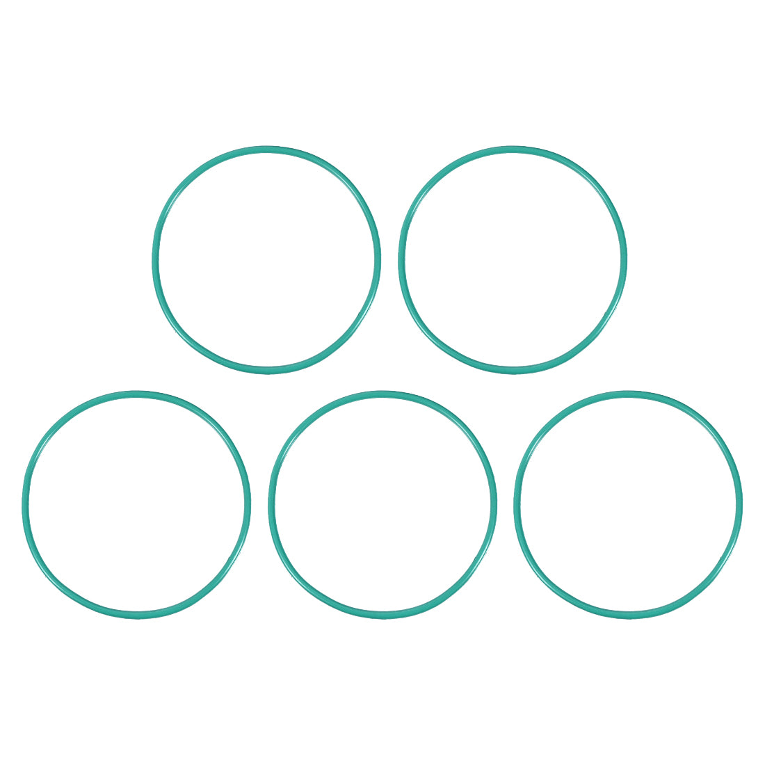 uxcell Uxcell Fluorine Rubber O Rings, 57mm OD, 53.2mm Inner Diameter, 1.9mm Width, Seal Gasket Green 5Pcs