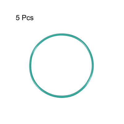 Harfington Uxcell Fluorine Rubber O Rings, 58mm OD, 54.2mm Inner Diameter, 1.9mm Width, Seal Gasket Green 5Pcs