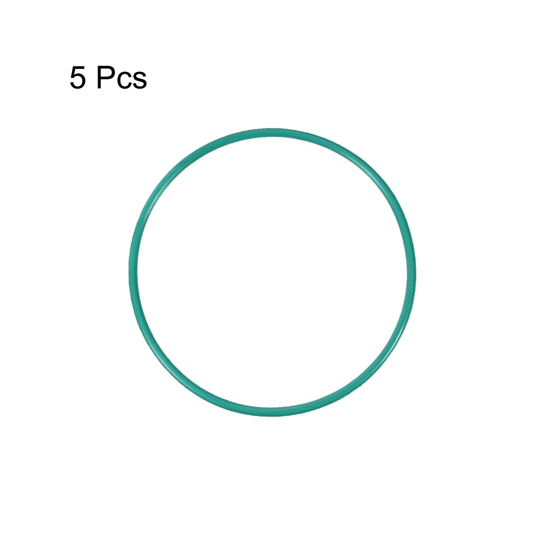 uxcell Uxcell Fluorine Rubber O Rings, 59mm OD, 55.2mm Inner Diameter, 1.9mm Width, Seal Gasket Green 5Pcs