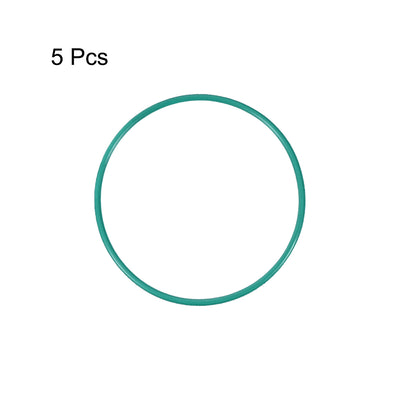 Harfington Uxcell Fluorine Rubber O Rings, 59mm OD, 55.2mm Inner Diameter, 1.9mm Width, Seal Gasket Green 5Pcs