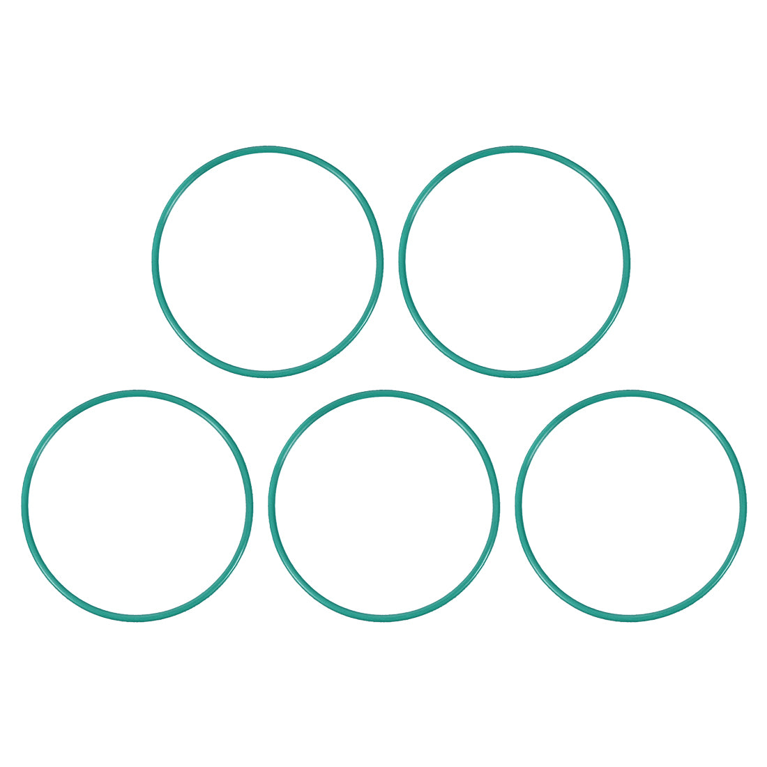 uxcell Uxcell Fluorine Rubber O Rings, 59mm OD, 55.2mm Inner Diameter, 1.9mm Width, Seal Gasket Green 5Pcs