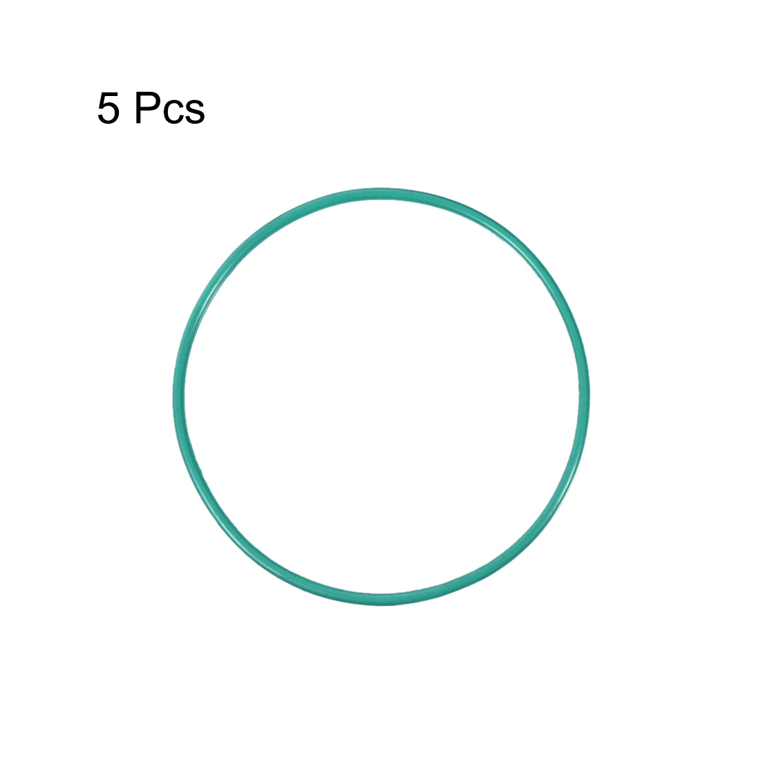 uxcell Uxcell Fluorine Rubber O Rings, 62mm OD, 58.2mm Inner Diameter, 1.9mm Width, Seal Gasket Green 5Pcs