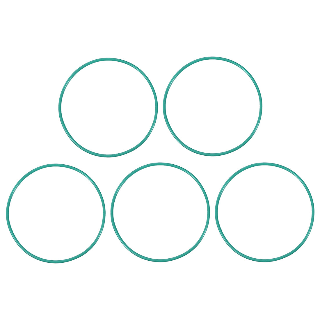 uxcell Uxcell Fluorine Rubber O Rings, 62mm OD, 58.2mm Inner Diameter, 1.9mm Width, Seal Gasket Green 5Pcs
