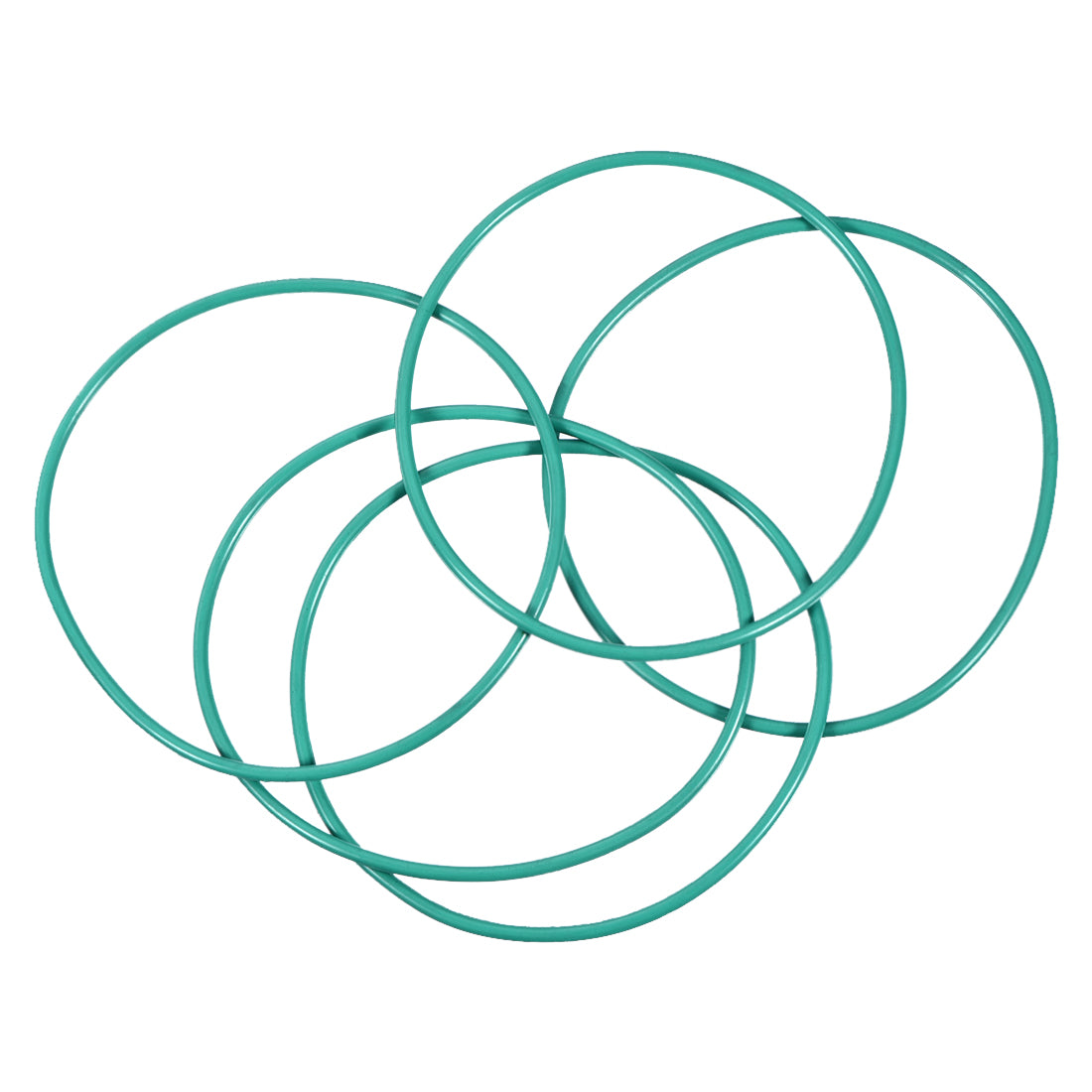 uxcell Uxcell Fluorine Rubber O Rings, 63mm OD, 59.2mm Inner Diameter, 1.9mm Width, Seal Gasket Green 5Pcs