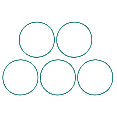 uxcell Uxcell Fluorine Rubber O Rings, 66mm OD, 62.2mm Inner Diameter, 1.9mm Width, Seal Gasket Green 5Pcs