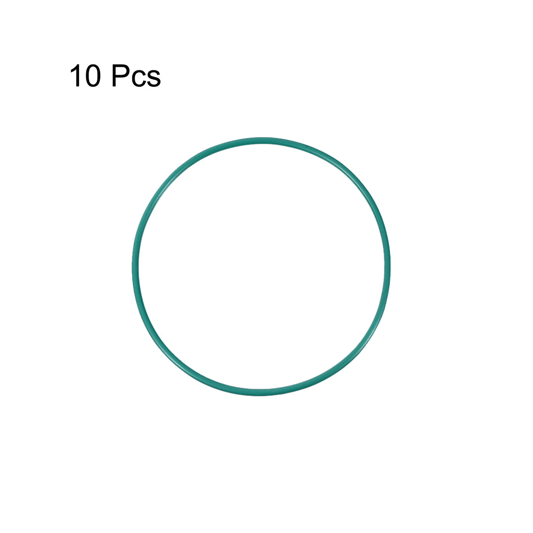 uxcell Uxcell Fluorine Rubber O Rings, 66mm OD, 62.2mm Inner Diameter, 1.9mm Width, Seal Gasket Green 10Pcs