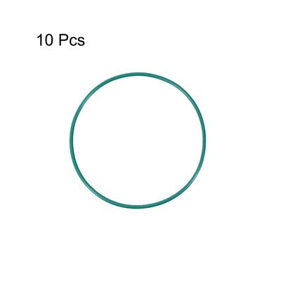 Harfington Uxcell Fluorine Rubber O Rings, 66mm OD, 62.2mm Inner Diameter, 1.9mm Width, Seal Gasket Green 10Pcs