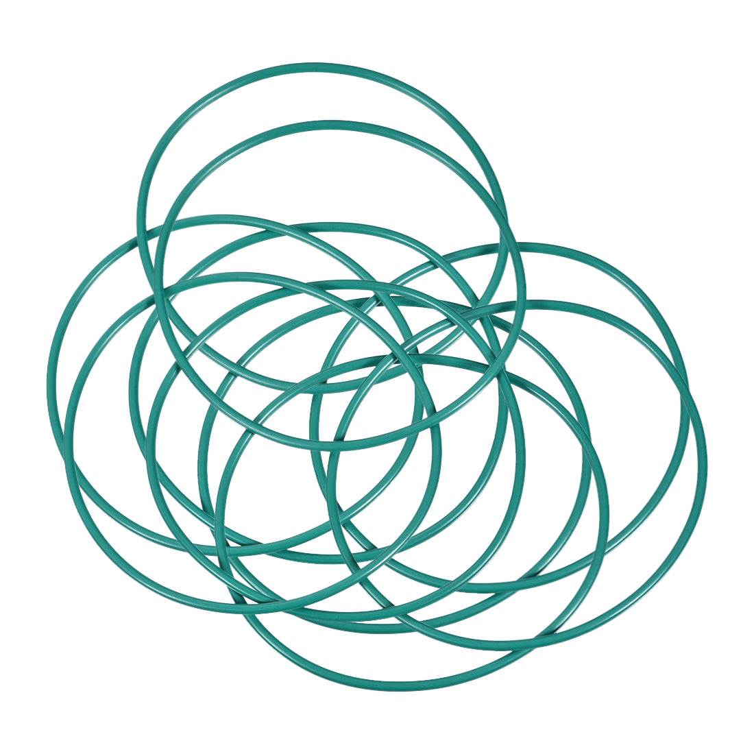 uxcell Uxcell Fluorine Rubber O Rings, 66mm OD, 62.2mm Inner Diameter, 1.9mm Width, Seal Gasket Green 10Pcs