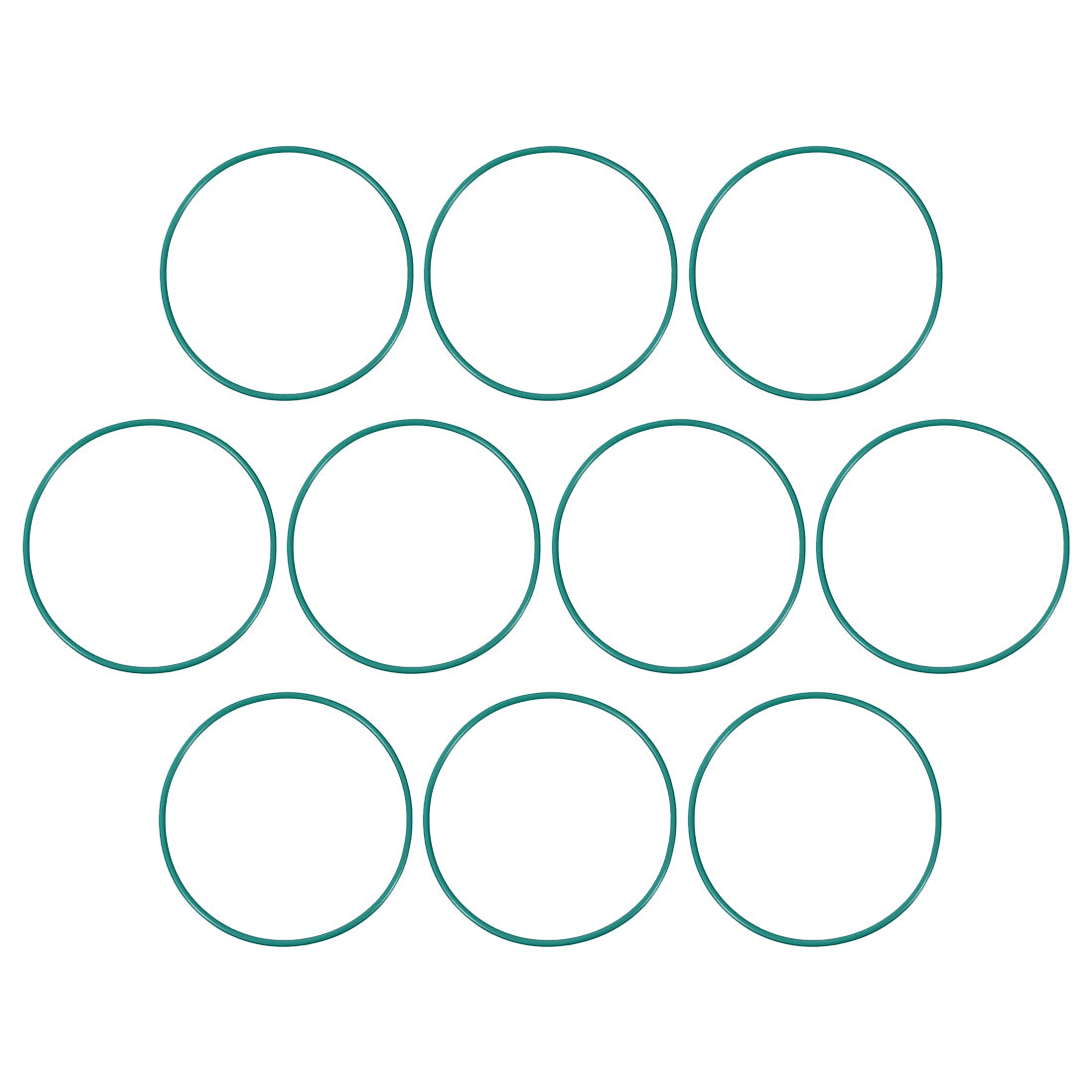 uxcell Uxcell Fluorine Rubber O Rings, 66mm OD, 62.2mm Inner Diameter, 1.9mm Width, Seal Gasket Green 10Pcs