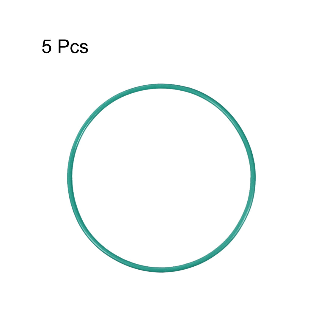 uxcell Uxcell Fluorine Rubber O Rings, 69mm OD, 65.2mm Inner Diameter, 1.9mm Width, Seal Gasket Green 5Pcs