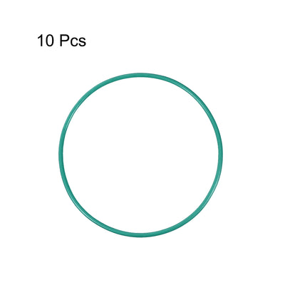 Harfington Uxcell Fluorine Rubber O Rings, 69mm OD, 65.2mm Inner Diameter, 1.9mm Width, Seal Gasket Green 10Pcs