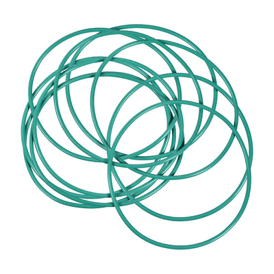 Harfington Uxcell Fluorine Rubber O Rings, 69mm OD, 65.2mm Inner Diameter, 1.9mm Width, Seal Gasket Green 10Pcs