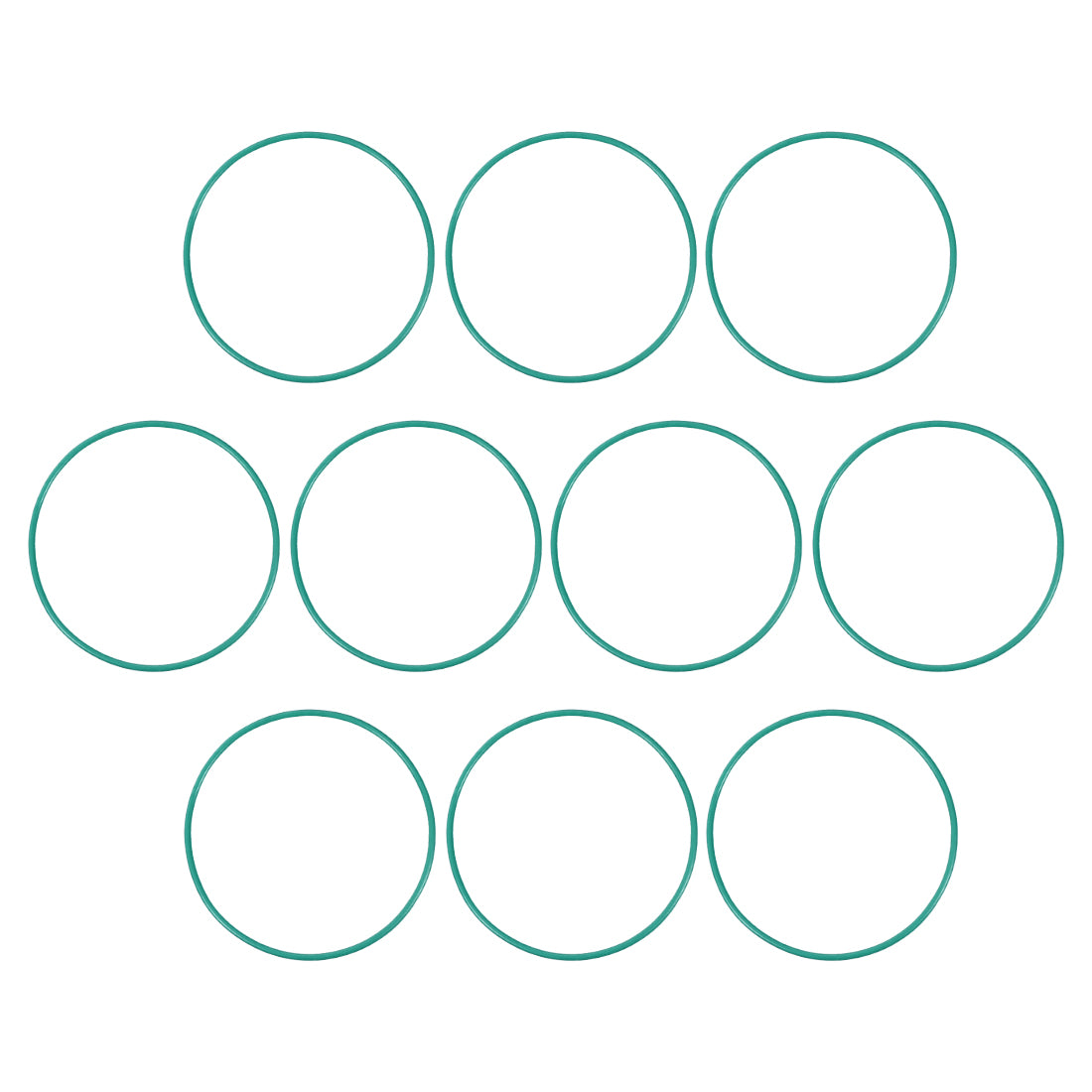 uxcell Uxcell Fluorine Rubber O Rings, 69mm OD, 65.2mm Inner Diameter, 1.9mm Width, Seal Gasket Green 10Pcs