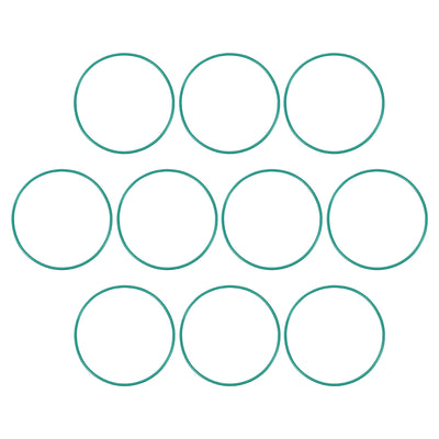 uxcell Uxcell Fluorine Rubber O Rings, 69mm OD, 65.2mm Inner Diameter, 1.9mm Width, Seal Gasket Green 10Pcs