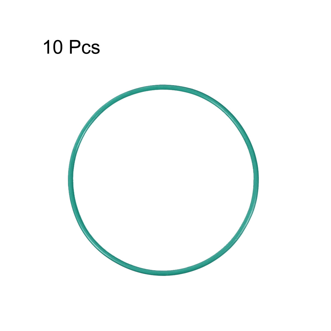 uxcell Uxcell Fluorine Rubber O Rings, 70mm OD, 66.2mm Inner Diameter, 1.9mm Width, Seal Gasket Green 10Pcs