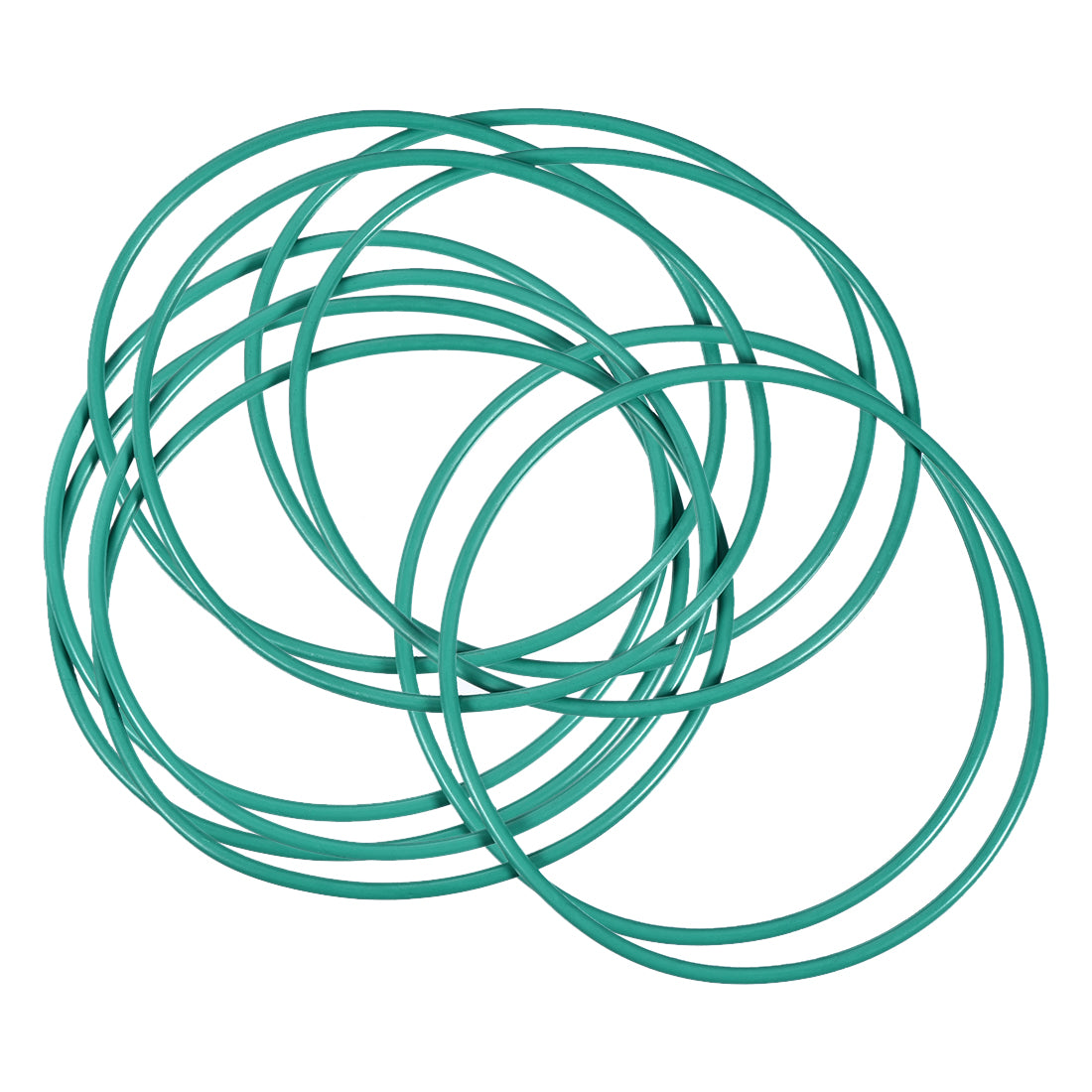uxcell Uxcell Fluorine Rubber O Rings, 70mm OD, 66.2mm Inner Diameter, 1.9mm Width, Seal Gasket Green 10Pcs