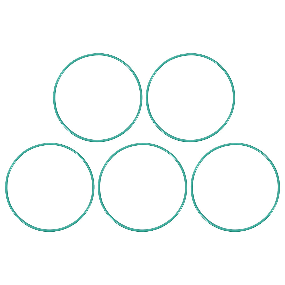 uxcell Uxcell Fluorine Rubber O Rings, 71mm OD, 67.2mm Inner Diameter, 1.9mm Width, Seal Gasket Green 5Pcs