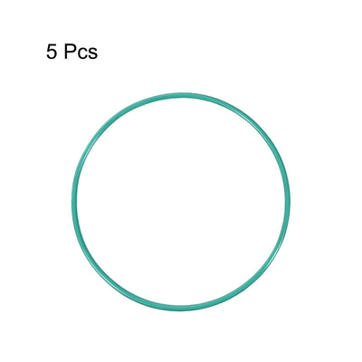 Harfington Uxcell Fluorine Rubber O Rings, 72mm OD, 68.2mm Inner Diameter, 1.9mm Width, Seal Gasket Green 5Pcs