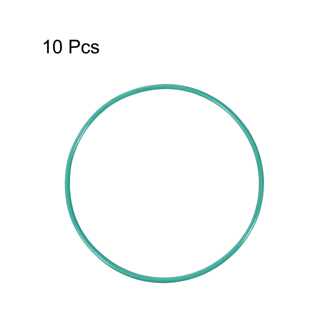 uxcell Uxcell Fluorine Rubber O Rings, 72mm OD, 68.2mm Inner Diameter, 1.9mm Width, Seal Gasket Green 10Pcs